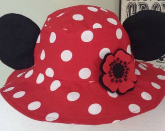 minnie mouse sun hat