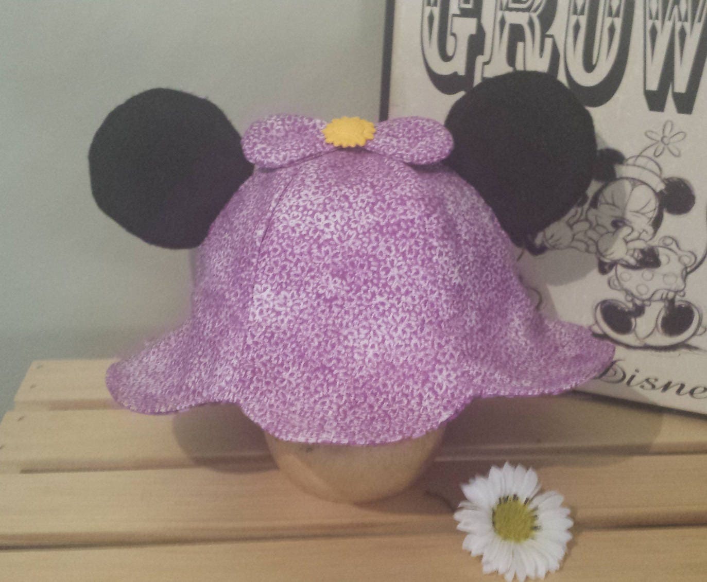 Daisy Duck Sun Hat / Kids Disney Sun Hat / Mickey Ears Hat Etsy