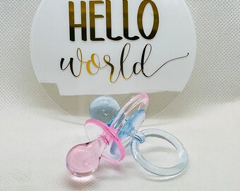Acrylic Baby Milestone Discs, Brushed Paint, Photo Prop