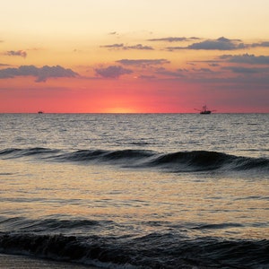 Sunrise & Shrimp Boats - Edisto Beach, South Carolina