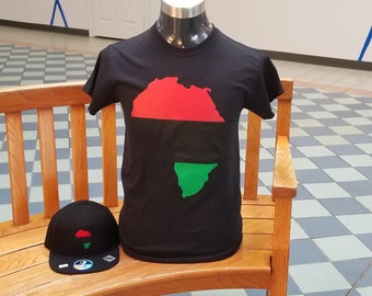 Black history T Shirt and cap