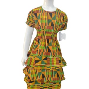 African clothing kids-Girls 0-14 years kente