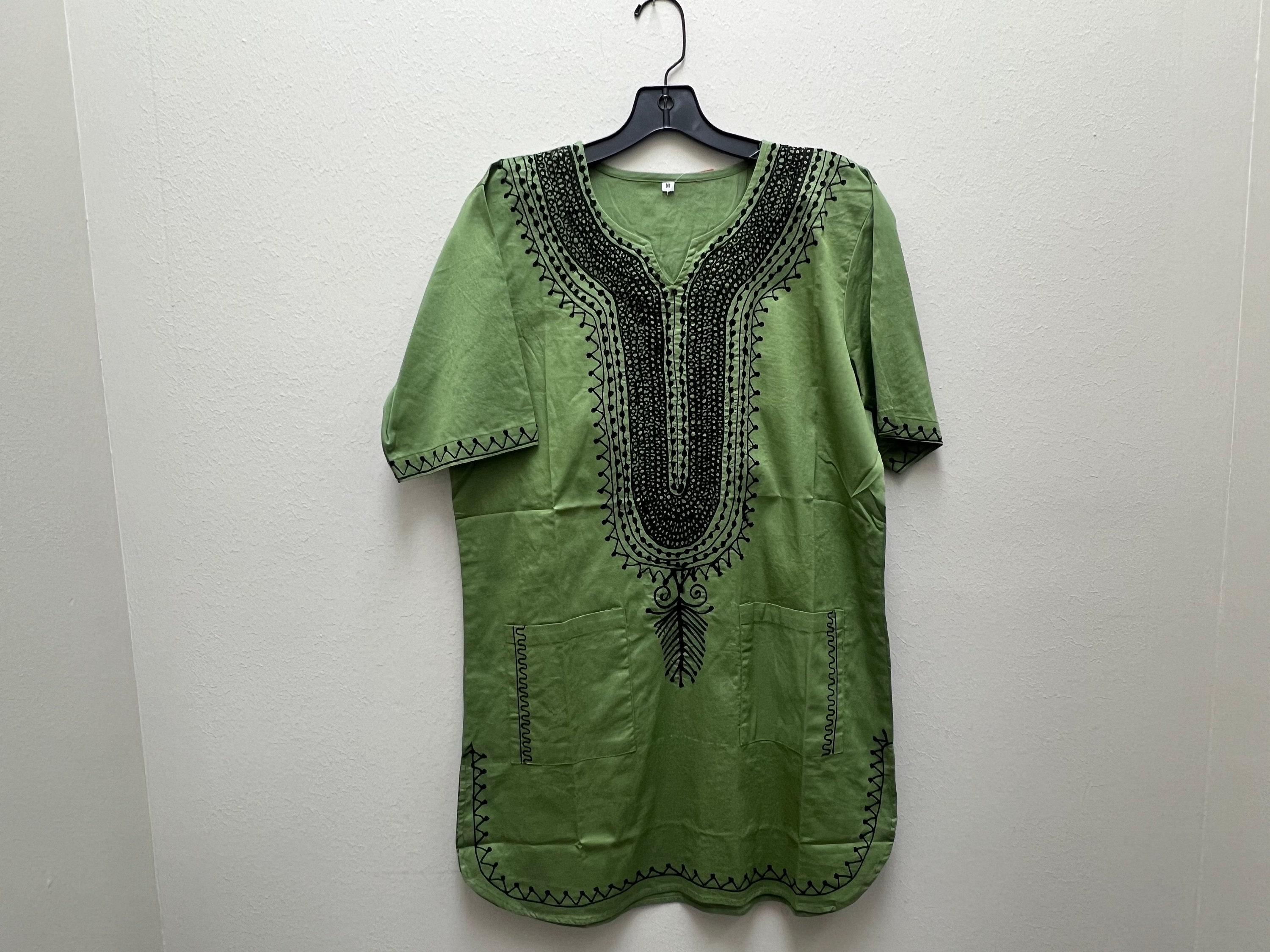 Green Dashiki Dress - Etsy