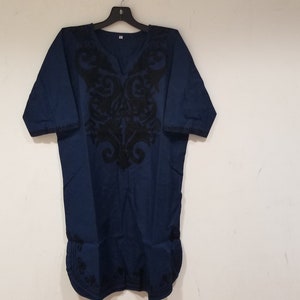 African clothing for men-Dashiki shirt S-7X Caribbean blue