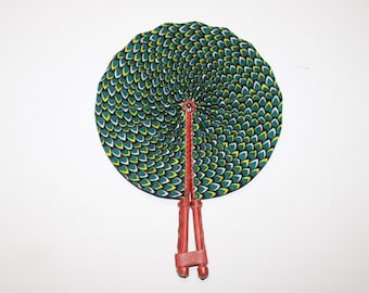 Handmade African print hand fan