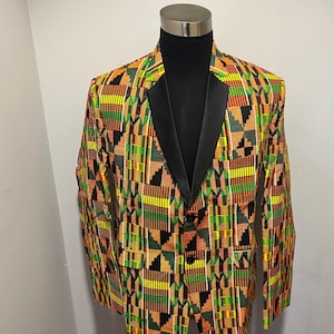 African print Blazer/Jacket for men M-5X kente
