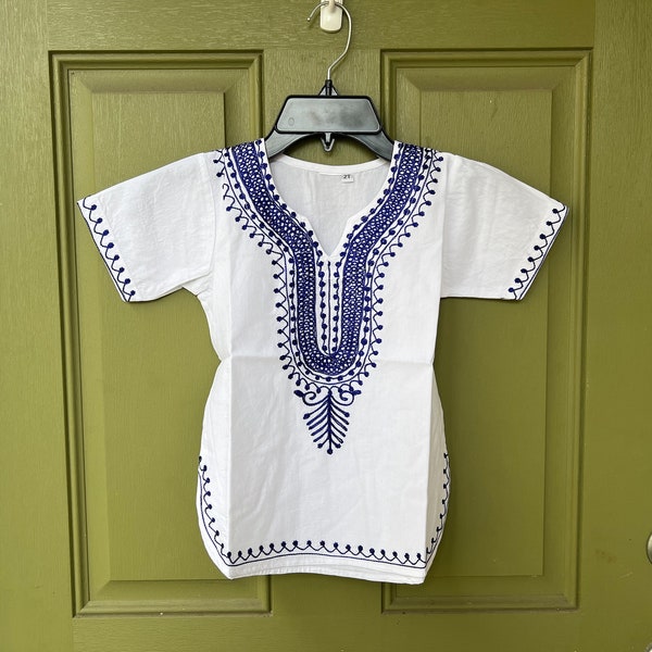 African clothing for KIDS-Dashiki 2t-14 white