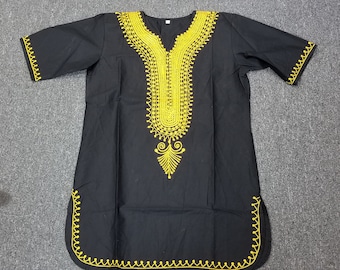 African clothing for men/women Black Dashiki XS-8X