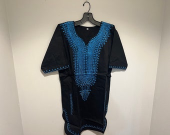 African clothing for men Black Dashiki XS-7X