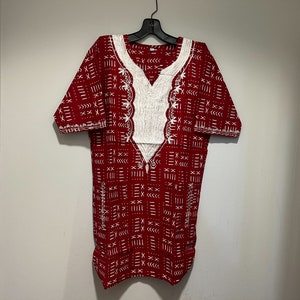 African Clothing for men Dashiki S-7X red