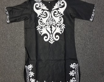African Clothing for men/women Black Dashiki S-7X