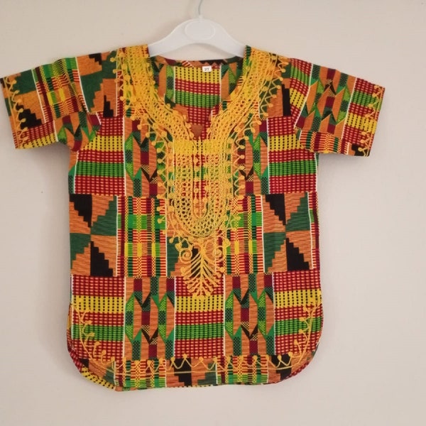 African clothing for KIDS-Dashiki 6-9months 2t-14 kente