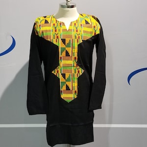 African clothing for men Kente long sleeve Small-5X