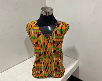 African clothing for men kente VEST xl-2x