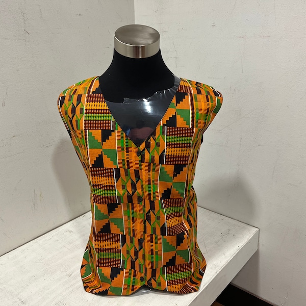 African clothing for men kente VEST xl-2x