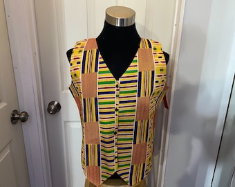 African clothing for men kente VEST M-2X