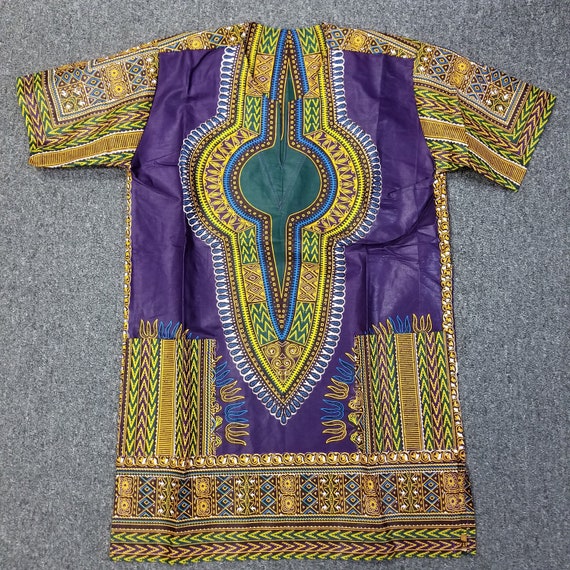 African Clothing for Men Purple Dashiki 