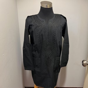African clothing for men long sleeve Small-5X black