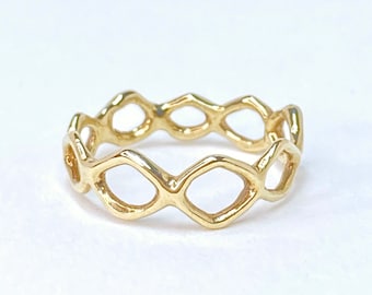 14k Gold Channel Ring