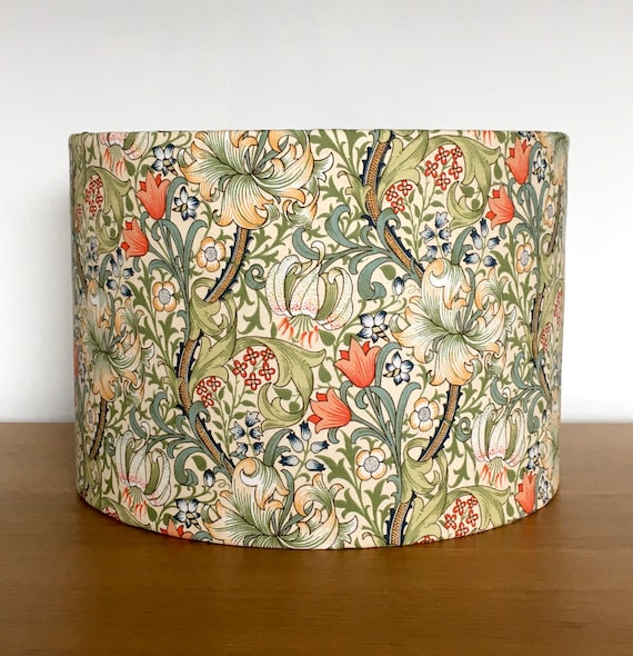 Golden Lily William Morris Lampshade 40cm 30cm 25cm 20cm Fabric