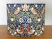 William Morris Strawberry Thief Navy blue Lampshade 40cm 30cm 25cm 20cm 15cm Fabric drum ceiling pendant table lamp various sizes metallic 