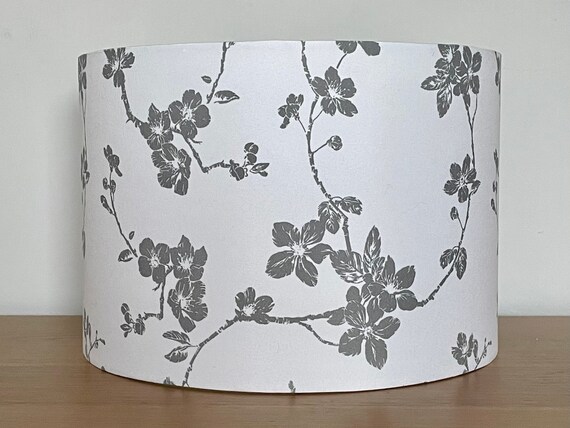 Grey patterned lamp on sale shade