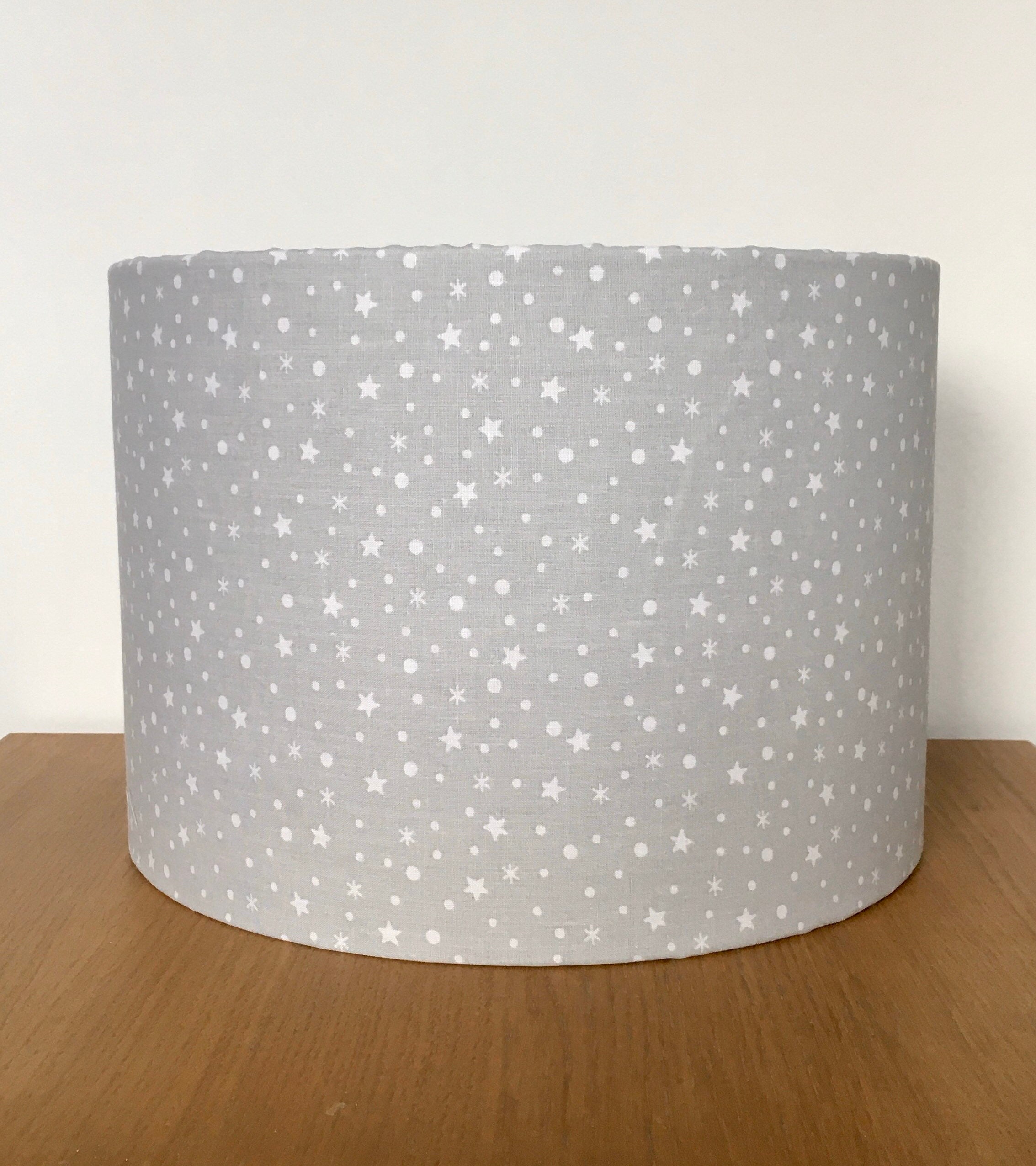Grey and on sale white star lampshade