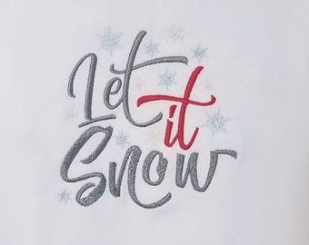 Let it Snow Embroidery Design, Christmas Embroidery Designs, Christmas Embroidery, Embroidery Design, Embroidery Download, Embroidery