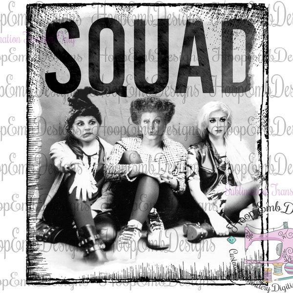 Hocus Pocus Squad Halloween Sublimation Transfer Ready to Press, Movie Lover Sub Transfer, Hand  drawn design transfer