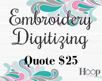 Custom Embroidery Digitizing for logos, pictures or drawings