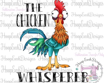 Chicken Sublimation Heat Transfer, Ready to Press Sublimation Print Sheet, Sublimation Transfer for Shirts & Pillows, DIY Sublimation Paper