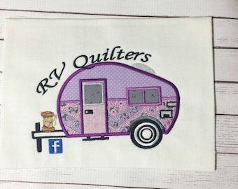 Embroidery - Applique - RV Quilters Embroidery Design - Applique Design - Camping - RV Decor - RV Gift - Custom Digitized Design