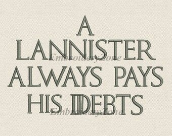 A Lannister Always Etsy