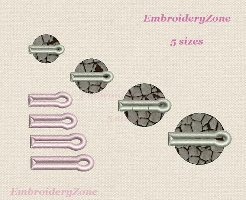 Buttonholes with eyelet machine Embroidery design Buttonhole Etsy