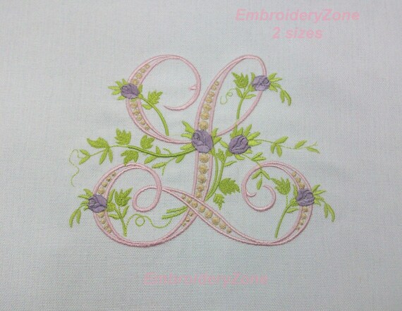L Monogram Machine Embroidery Design Letter L From Beautiful | Etsy