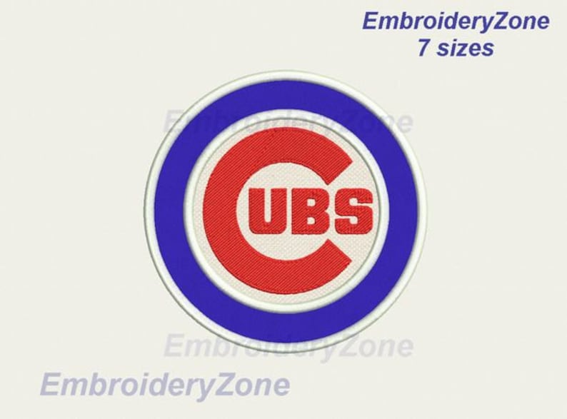 Chicago Cubs applique embroidery design machine Emblem Etsy