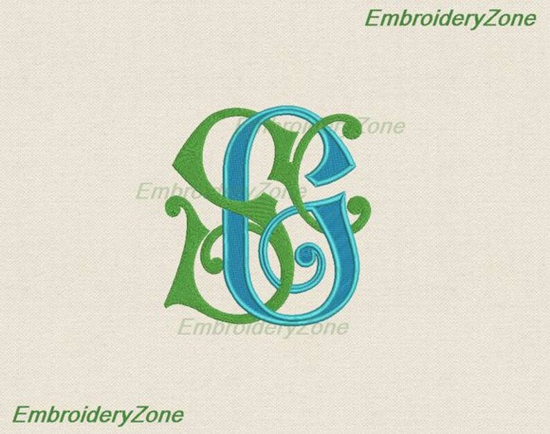 Double wedding monogram s  g machine embroidery designs sg gs  etsy Double wedding monogram s  g machine embroidery designs sg gs  etsy