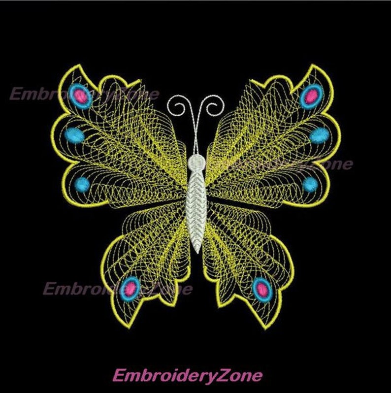 Easy butterfly machine embroidery design embroidery pattern  etsy Easy butterfly machine embroidery design embroidery pattern  etsy