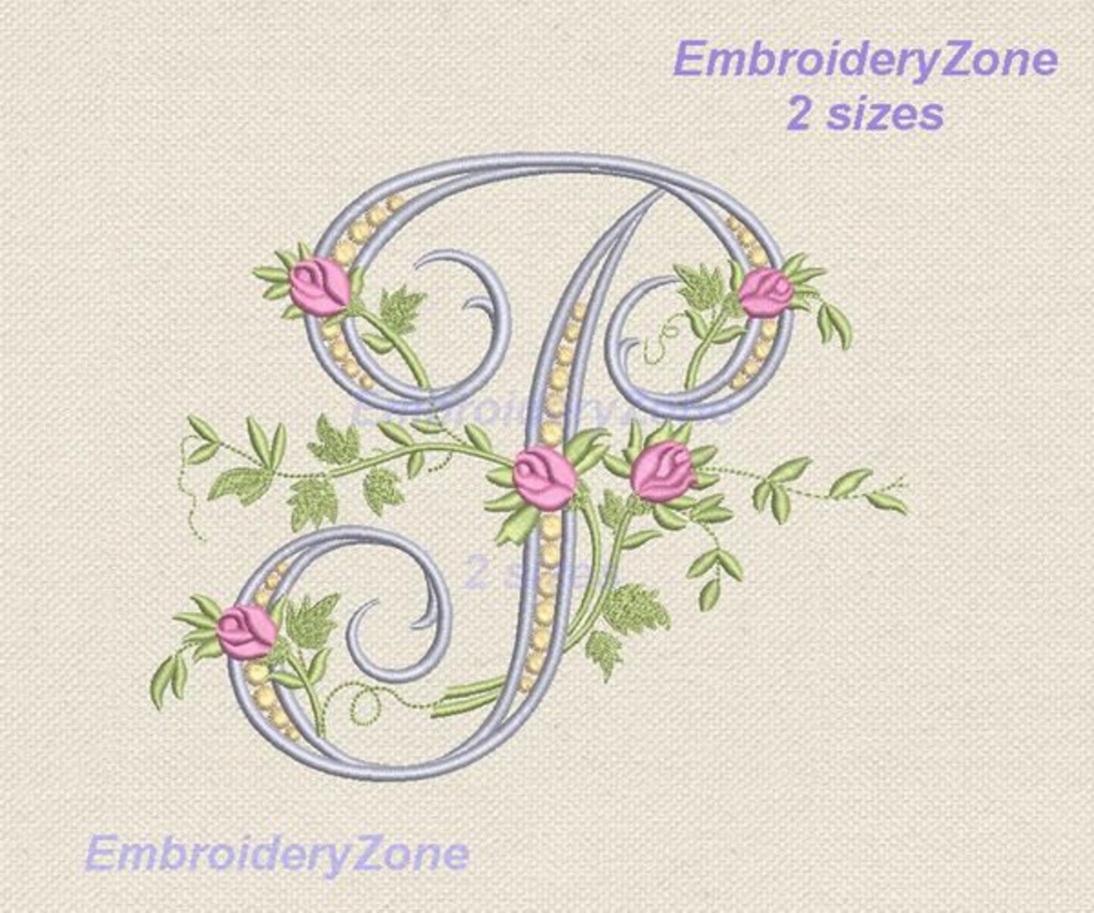 P monogram Machine Embroidery design letter P from beautiful Etsy