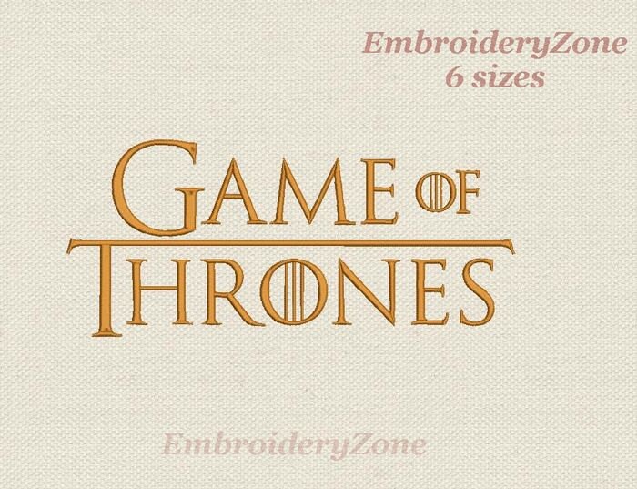 Logo Game of Thrones Embroidery design 6 sizes Instant Etsy