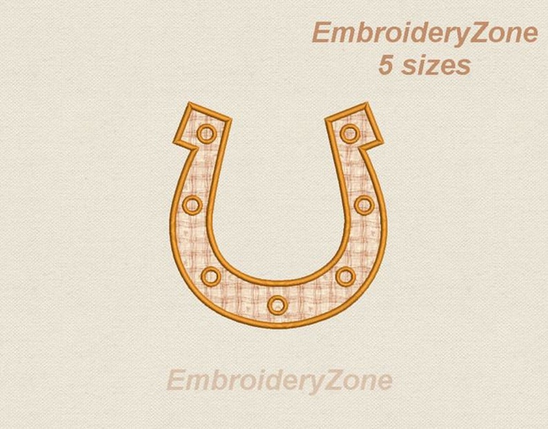 Horseshoe of Horse Applique Embroidery Design.western Horse Etsy