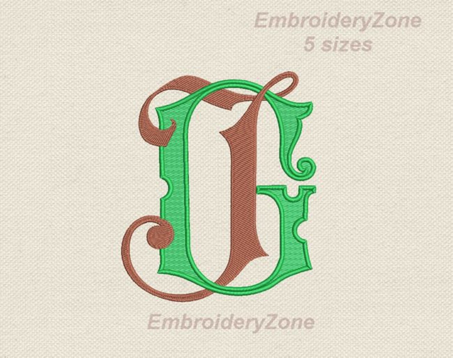 Double wedding monogram J & G machine embroidery designs JG Etsy