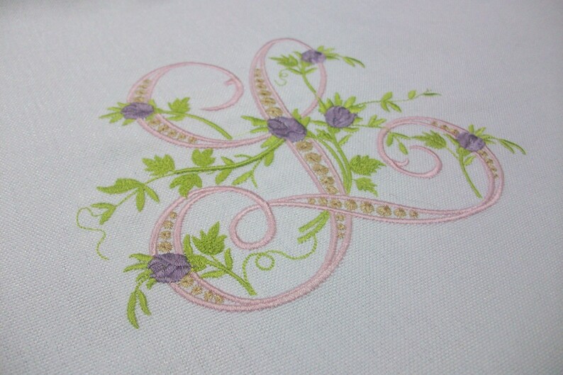 B monogram Machine Embroidery design letter B from beautiful Etsy