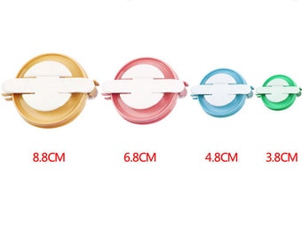 Pom Pom Makers - Set of 4 sizes 38mm 48mm 68mm 88mm or 1.5" 2" 2.66" 3.5" approx