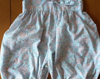 90s Handmade Baby Girls Romper Overalls