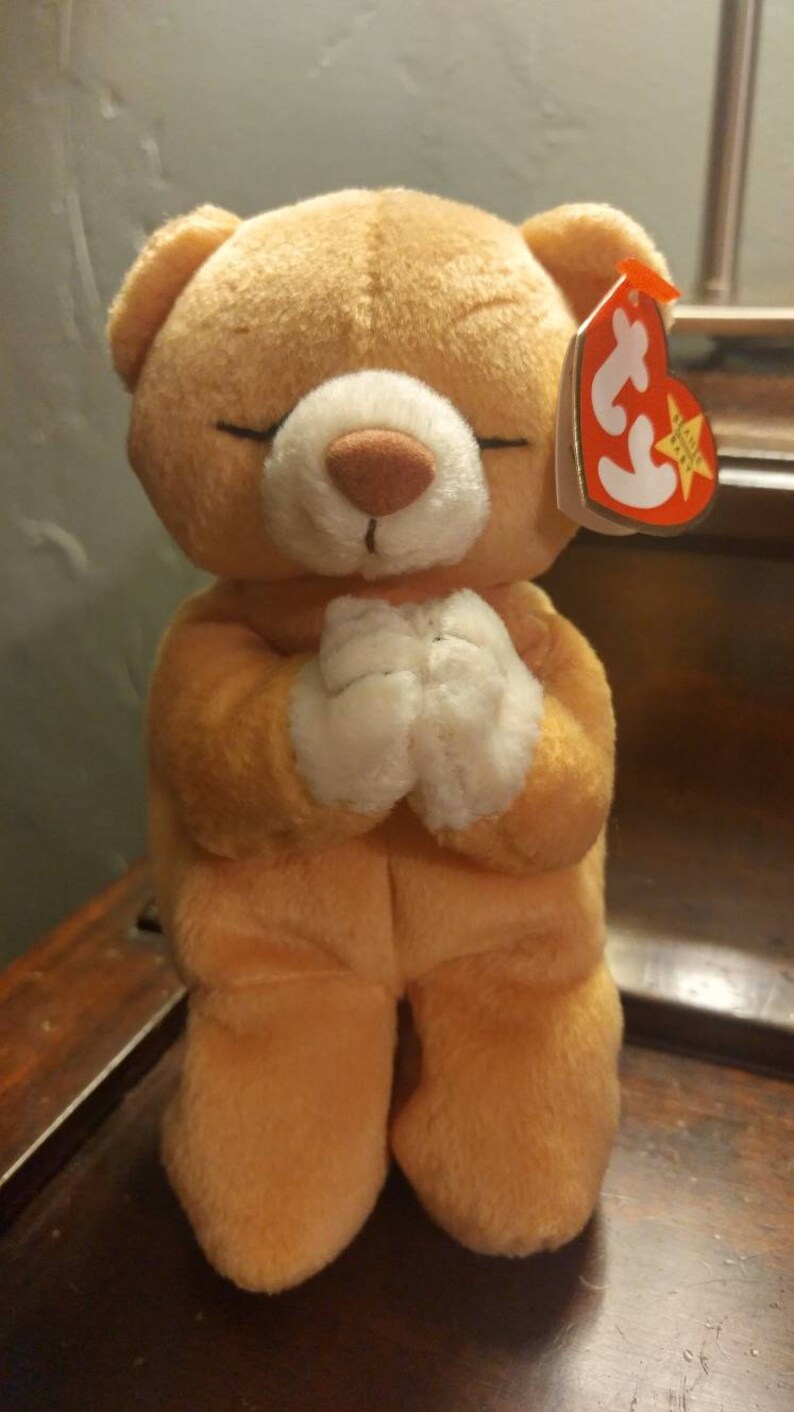 praying bear beanie baby