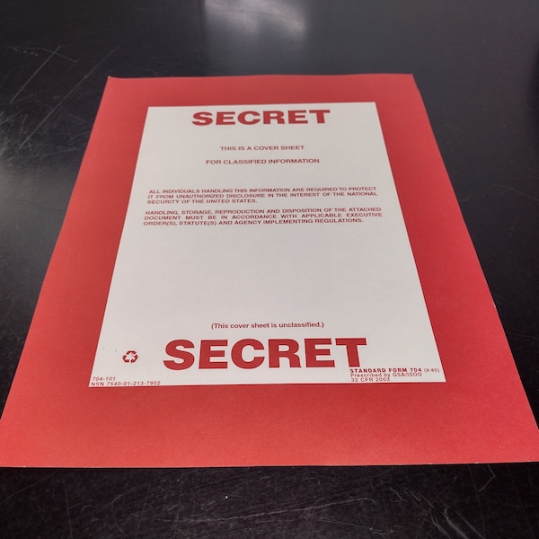Top Secret Cover Sheet Etsy