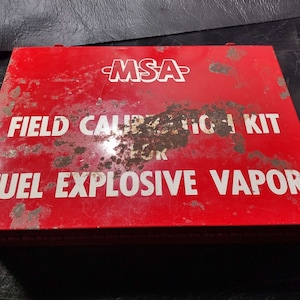 Vintage Metal Case MSA Field Calibration Kit Box