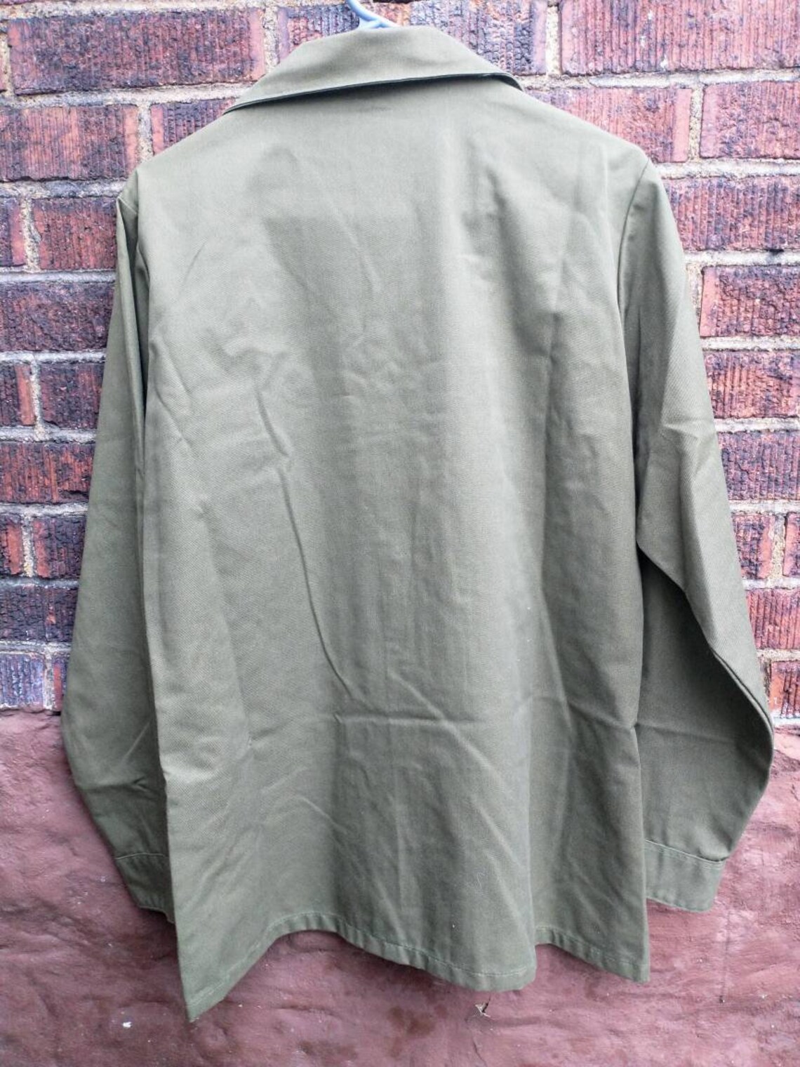 U.S Navy Seabees Vintage Button up Men's Shirt OD Green Good Condition ...