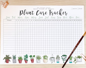 Plant Care Tracker DIGITAL DOWNLOAD Print Yourself Home - Etsy